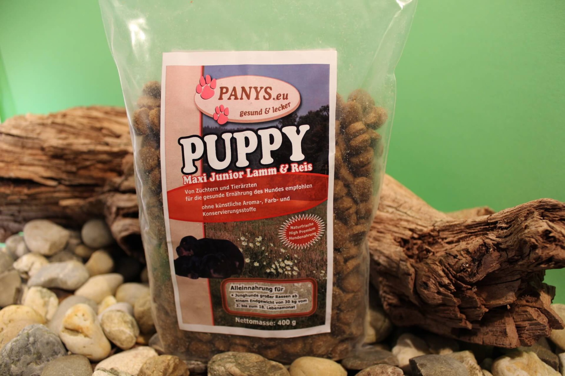 Puppy Maxi (Junior) Lamm & Reis Testangebot 2 x 400g zum Preis von 1